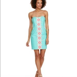 NWT Vineyard Vines Floral Embroidered Strapless Dress